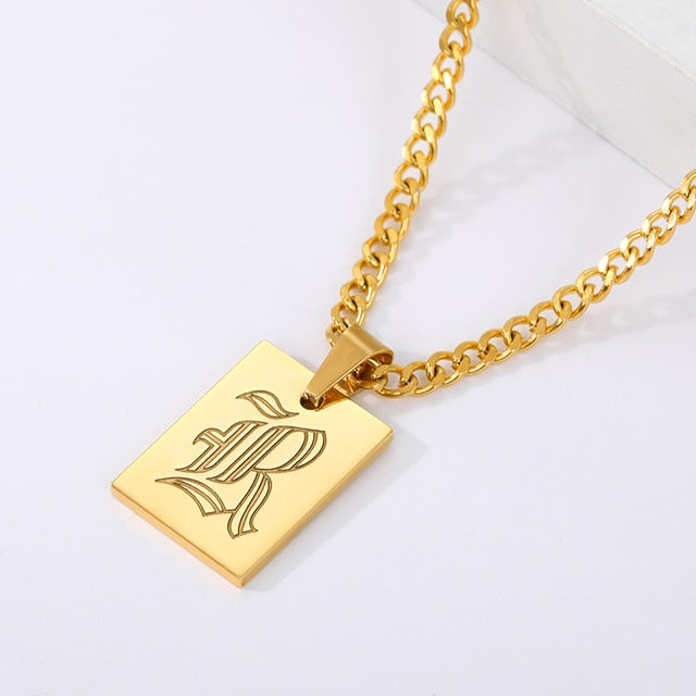 Rome Unisex Initial Pendant